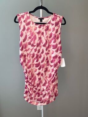 Halogen Multicolor Pink Sleeveless Blouse - 2X